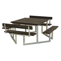 Twist bord/b&aelig;nkes&aelig;t meed 2 rygl&aelig;n  204 cm RePlast sort