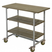 Urban Picnic plante/grillbord med 2 hylder gr&aring;brun