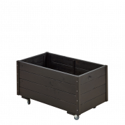 Basic plantekasse med hjul 88×48×47cm sort