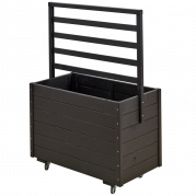 Basic plantekasse med espalier og hjul 88×48×124cm sort