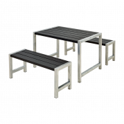 Plus caf&eacute; plankes&aelig;t 127 cm sort n&aring;letr&aelig;