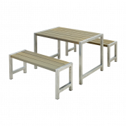 Plus caf&eacute; plankes&aelig;t 127 cm gr&aring;brun n&aring;letr&aelig;