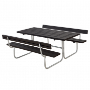 Classic bord/b&aelig;nkes&aelig;t med 2 rygl&aelig;n 177 cm sort