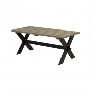 Plus Nostalgi plankebord 177 cm sort og gr&aring;brun