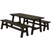 Country plankes&aelig;t med bord og 2 b&aelig;nke 177 cm sort