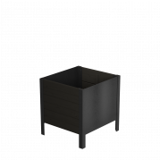 Classic plantekasse med stålgavle 46×43×46,5cm sort