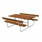 Classic bord/b&aelig;nkes&aelig;t med 2 rygl&aelig;n 177 cm grundmalet teak