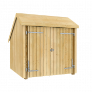 Cykelskur med dobbeltd&oslash;r 5,7 m&sup2; natur