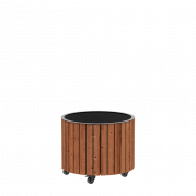 Circle plantekasse med hjul Ø55/45cm ThermoWood®