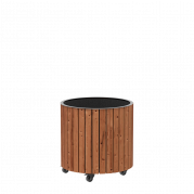 Circle plantekasse med hjul Ø55/55cm ThermoWood®