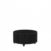 Circle plantekasse med hjul Ø70/35cm sort