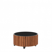 Circle plantekasse med hjul Ø70/35cm ThermoWood®