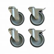 Cubic hjul til blomsterkasser Ø100mm, sæt med 4 stk