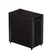 Cubic blomsterkasse med hjul 87&times;50&times;95cm FSC 100% sort