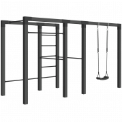 Outdoor Fitness tr&aelig;ningsstativ -model 3 sort med sorte beslag