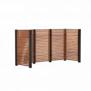Tokyo renovationsskjul - til 3&nbsp;spande - ThermoWood&reg; sort-brun