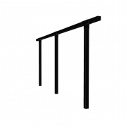 Pergola enkelt med  2 moduler 476cm sort