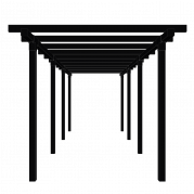 Pergola dobbelt 664x238cm sort