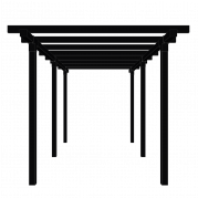 Pergola dobbelt 476x238cm sort