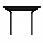 Pergola dobbelt forl&aelig;ngermodul 188x238cm sort