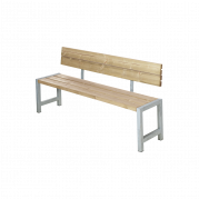 Plankeb&aelig;nk med rygl&aelig;n 176 cm ThermoWood&reg; tr&aelig;