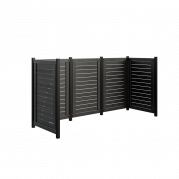 Lund renovationsskjul 245&times;85&times;124 cm gr&aring;