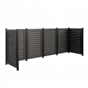 Lund renovationsskjul 325&times;85&times;124 cm gr&aring;
