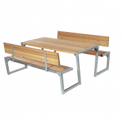 Zigma bord/b&aelig;nkes&aelig;t med 2 rygl&aelig;n 176 cm  ThermoWood&reg;