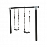 Cubic gyngestativ med 2 gynger sort