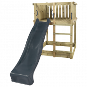 Plus Play legetårn inkl. gråsort rutsjebane