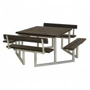 Twist bord/b&aelig;nkes&aelig;t meed 2 rygl&aelig;n  204 cm RePlast sort