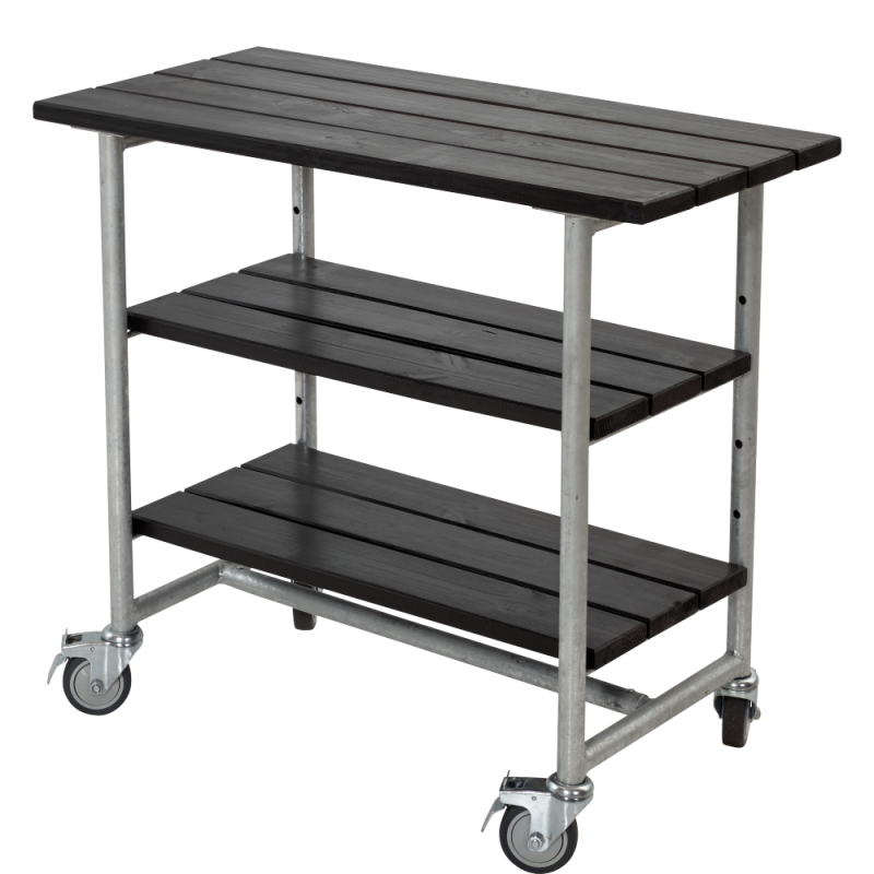 Urban Picnic plante/grillbord med 2 hylder sort