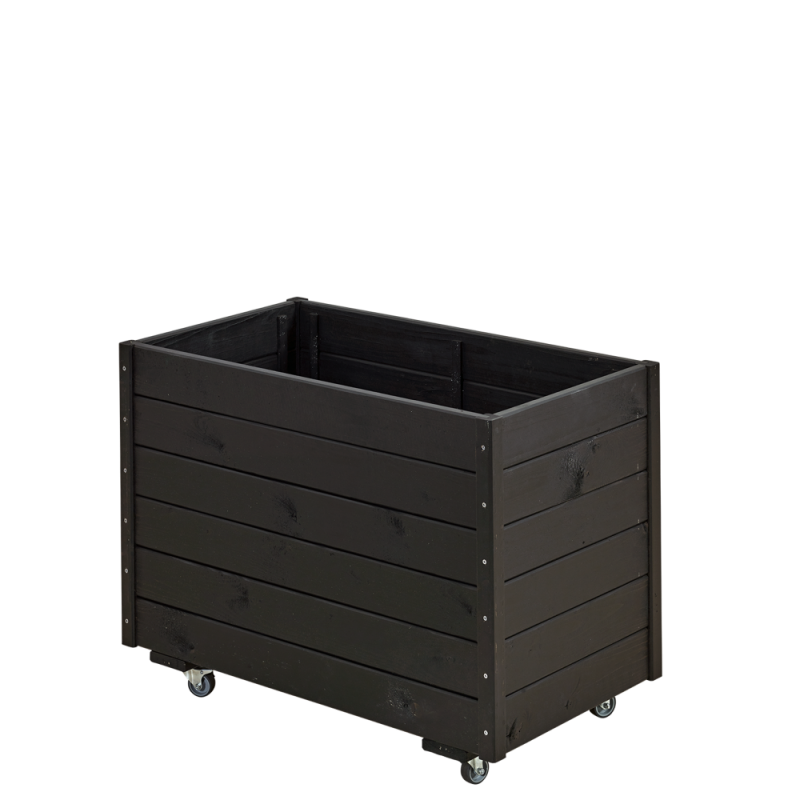 Basic plantekasse med hjul 88×48×66cm sort
