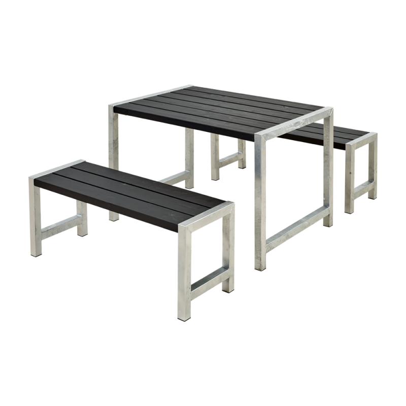 Plus caf&eacute; plankes&aelig;t 127 cm sort n&aring;letr&aelig;