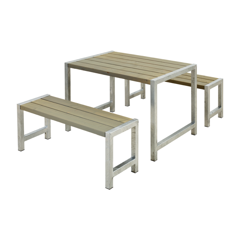 Plus caf&eacute; plankes&aelig;t 127 cm gr&aring;brun n&aring;letr&aelig;