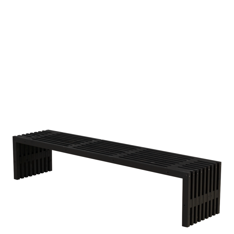 Tralleb&aelig;nk Rustik Design 218&times;49 cm sort