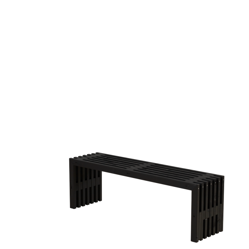 Tralleb&aelig;nk Rustik Design 138&times;36 cm sort