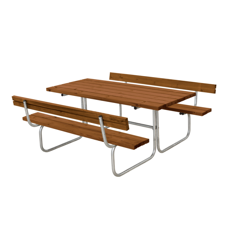 Classic bord/b&aelig;nkes&aelig;t med 2 rygl&aelig;n 177 cm grundmalet teak