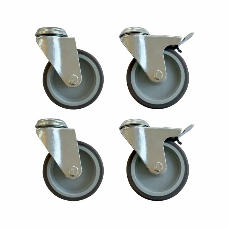 Cubic hjul til blomsterkasser Ø100mm, sæt med 4 stk