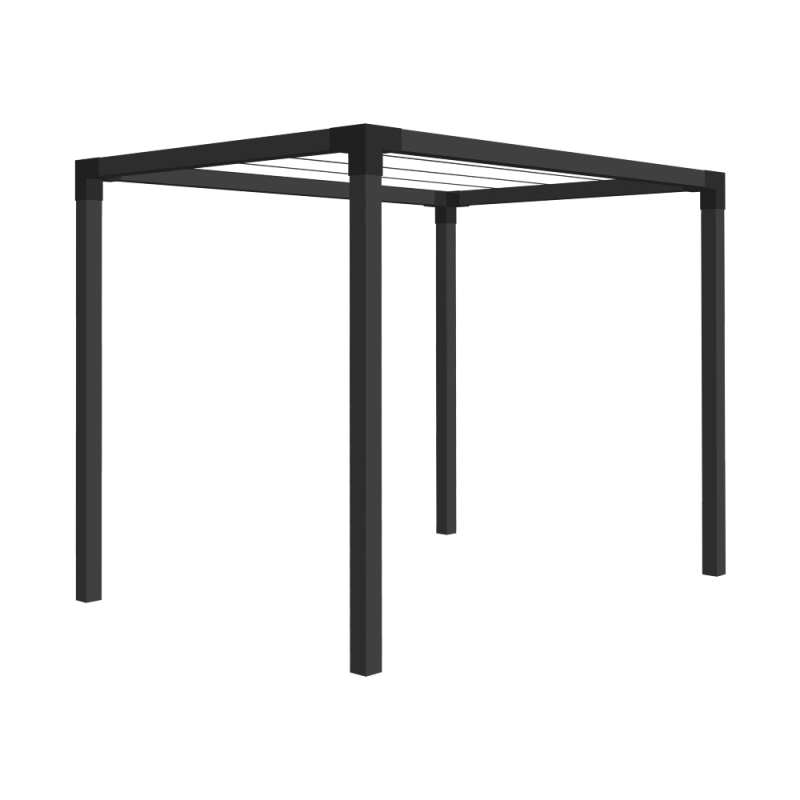 Daylife pergola i trykimpr&aelig;gneret tr&aelig; 268x198cm sort