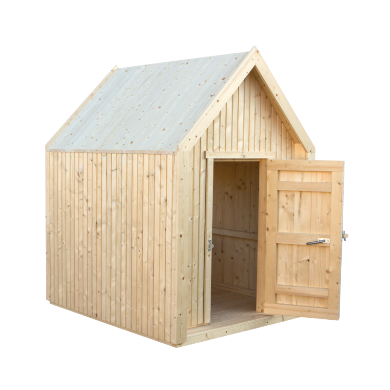 Classic legehus 144×124cm i ubehandlet nåletræ