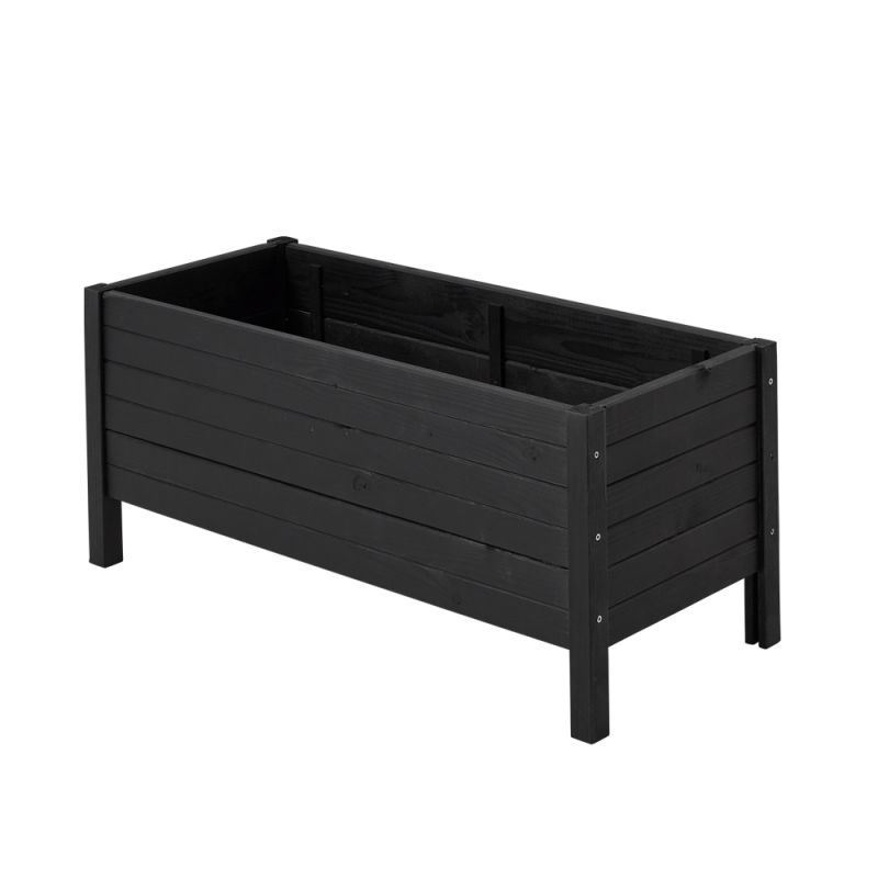 Basic plantekasse på ben 88×37×39cm sort