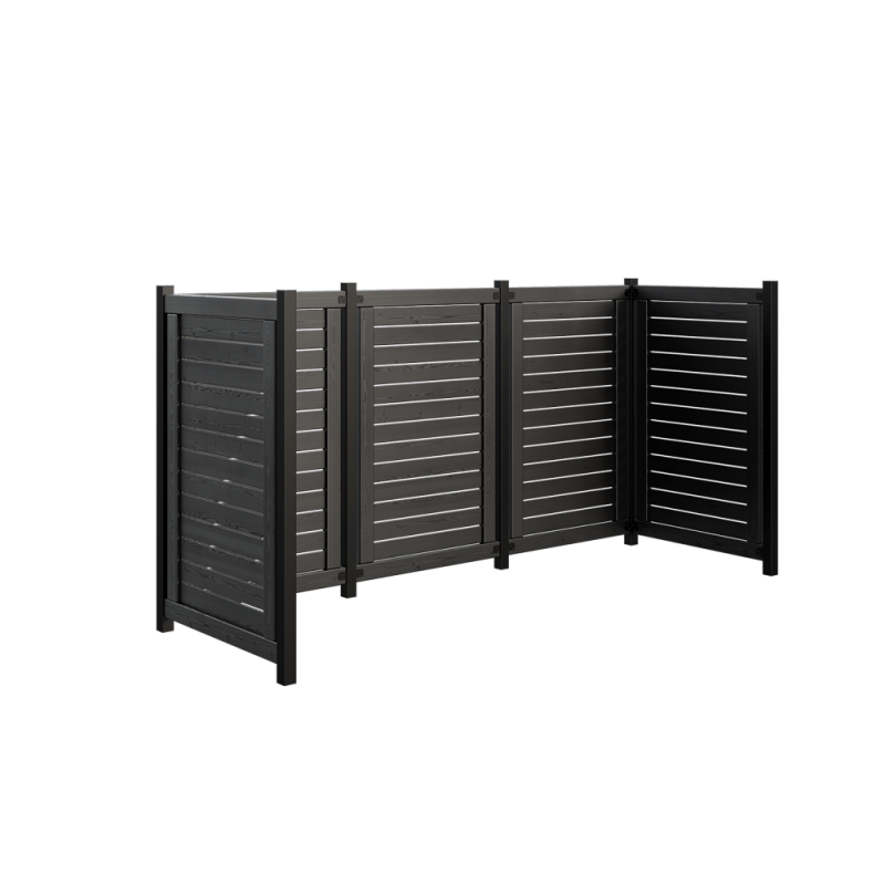 Lund renovationsskjul 245&times;85&times;124 cm gr&aring;