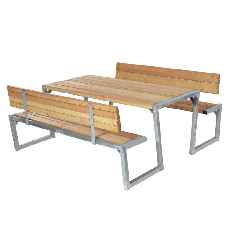 Zigma bord/b&aelig;nkes&aelig;t med 2 rygl&aelig;n 176 cm  ThermoWood&reg;