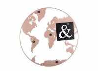 Opslagstavle World Map med magneter &Oslash;50cm lyser&oslash;d