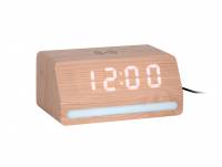 Karlsson Retro v&aelig;kkeur med LED-lys i MDF lys brun