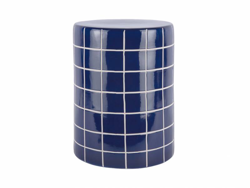 Leitmotiv Retro Tiles High sidebord &Oslash;33cm bl&aring;