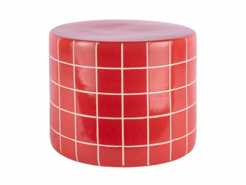Leitmotiv Retro Tiles sidebord &Oslash;42cm r&oslash;d