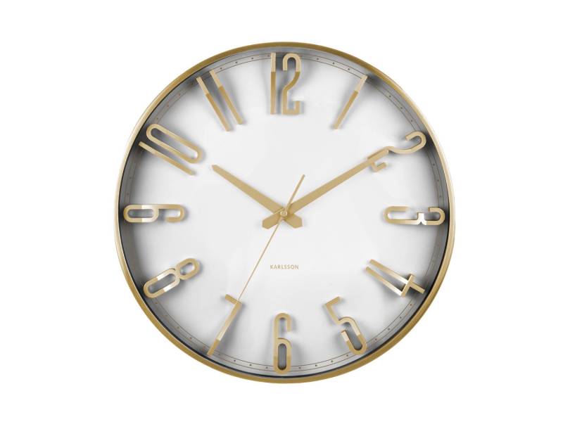 Karlsson Elevated Glam v&aelig;gur &Oslash;35,5cm metallic hvid
