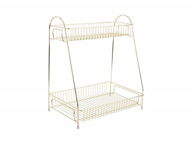 K&oslash;kkenstativ Tidy 30x35x20cm metal guld